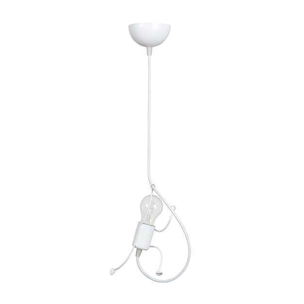 Emibig Bobi Hangman - Lampe suspendue - 14 x 60 cm - blanc