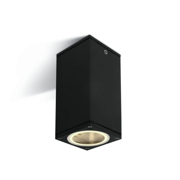 ONE Light GU10 Dark Light Outdoor - plafonnier d'extérieur - 6,2 x 6,2 x 13,5 cm - IP54 - noir