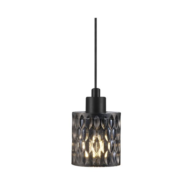 Nordlux Hollywood - lampe suspendue - Ø 10,8 x 317,7 cm - verre fumé