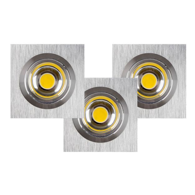 Spot LED (lot de 3) carré