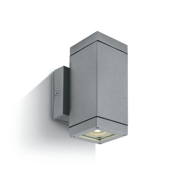 ONE Light GU10 Outdoor Cubes - applique murale extérieure - 6,3 x 6,3 x 15,4 cm - IP54 - gris