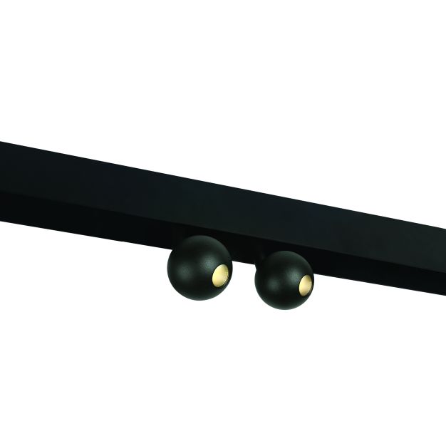 ONE Light système de rail magnétique - Ball Lights - spot sur rail - Ø 5,4 x 8 cm - 2 x 7W LED incl. - noir