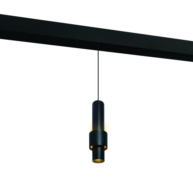 ONE Light système de rail magnétique - Suspensions cylindriques - Ø 6 x 180 cm - 7W LED incl. - noir