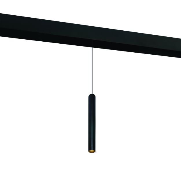 ONE Light système de rail magnétique - Suspensions cylindriques - Ø 3 x 180 cm - 5W LED incl. - noir