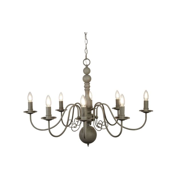 Searchlight Greythorne - lustre - 89 x 63 x 150 cm - gris