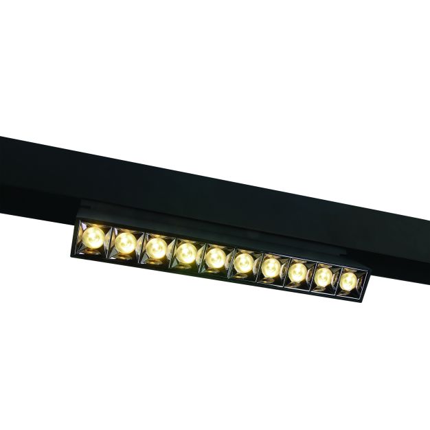 ONE Light système de rail magnétique - Luminaires linéaires - 27 x 3,4 x 9,5 cm - 22W DALI dimmable LED incl. - noir