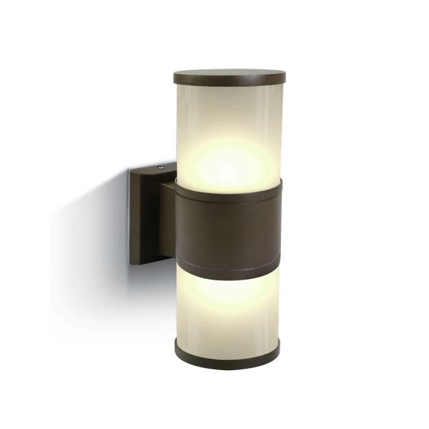 ONE Light E27 Tube Lights - applique murale extérieure - 10,7 x 30 cm - IP54 - brun rouille