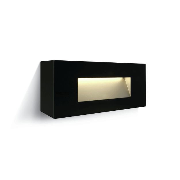 ONE Light Glass Face - applique murale extérieure - 19 x 5,5 x 8 cm - 5W LED incl. - IP65 - noir