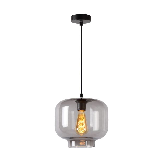 Lucide Medine - lampe suspendue - Ø 25 x 156 cm - fumé