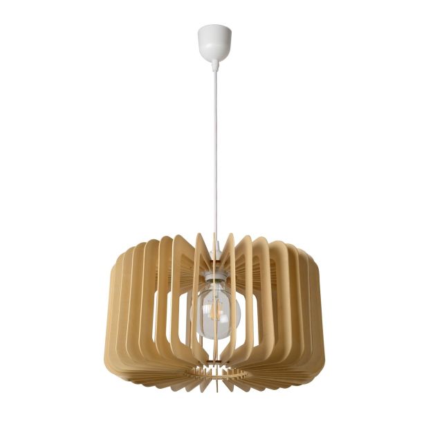 Lucide Etta - lampe suspendue - Ø 39 x 152 cm - bois clair