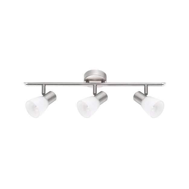 Nova Luce Publico - spot en saillie 3L - 52 x 7,8 x 16,2 cm - nickel satiné