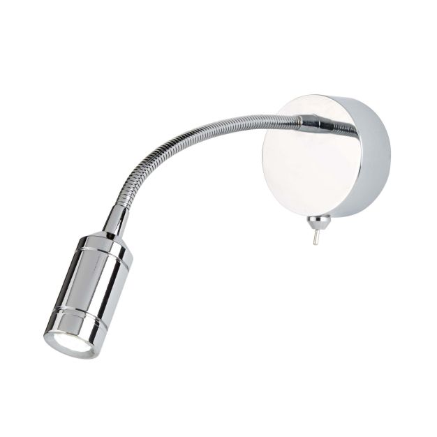 Searchlight LED Adjustable Wall Lights - applique murale avec interrupteur - 7 x 24 cm - 1W LED incl. - chrome