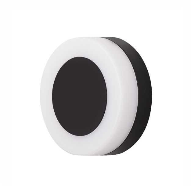 Nova Luce Tune - applique d'extérieur - Ø 15 x 5,5 cm - 9W LED incl. - IP65 - noir et blanc