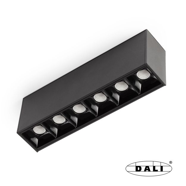 Faro Neso Point-6 - luminaire pour rail magnétique - 16,4 x 1,3 x 2,2 cm - 8W DALI LED dimmable incl. - 34° faisceau - noir