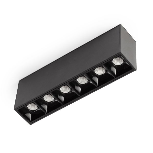 Faro Neso Point-6 - luminaire pour rail magnétique - 16,4 x 3,4 x 5,6 cm - 8W LED blanc chaud (2700K) incl - 12° faisceau - noir