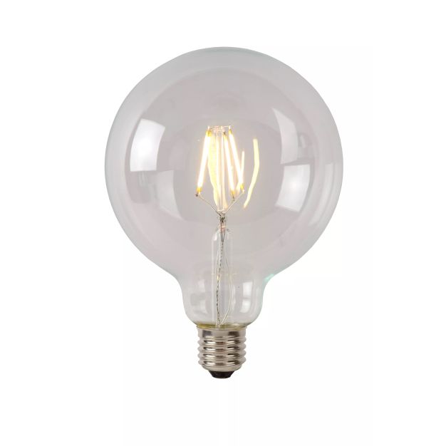 Lucide Lampe à filament LED classe A - Ø 12,5 x 17,5 cm - E27 - 7W non-dimmable - 2700K - transparent