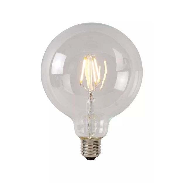 Lucide Lampe à filament LED classe A - Ø 9,5 x 13,8 cm - E27 - 7W non-dimmable - 2700K - transparent