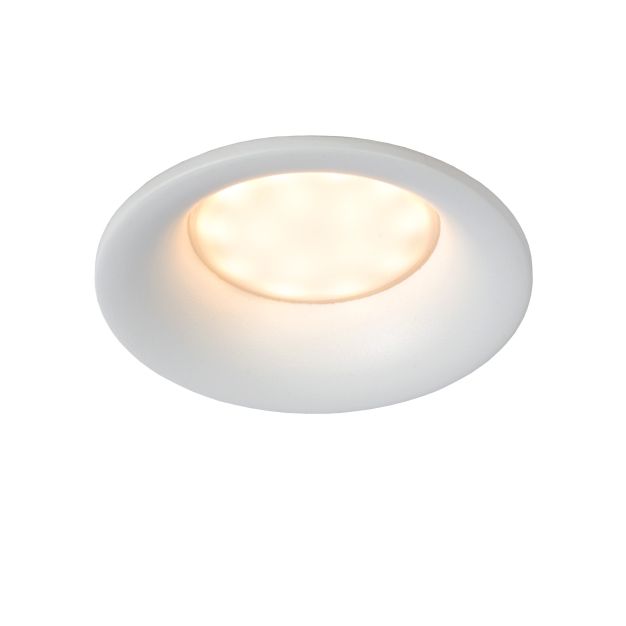 Lucide Ziva - spot encastré - Ø 84 mm, Ø 75 mm à encastrer - IP44 - blanc