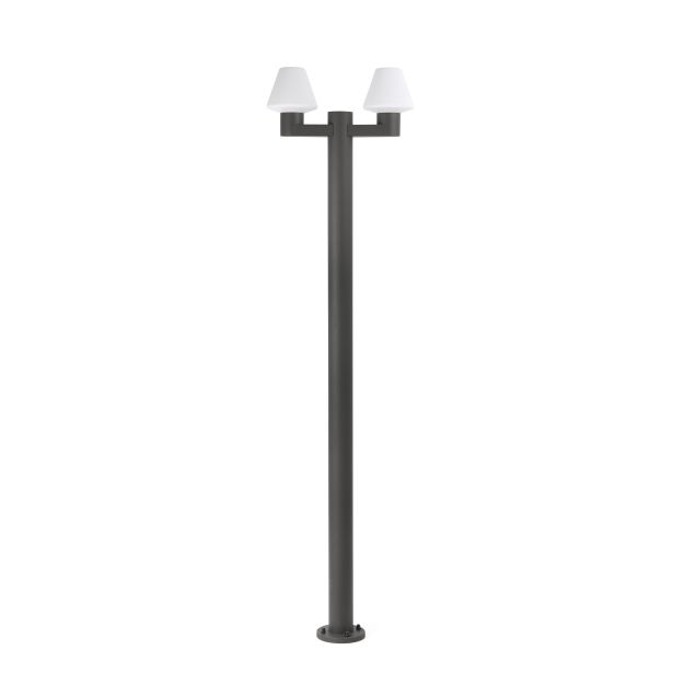 Faro Mistu - lampadaire 2L - 56 x 18,4 x 215 cm - IP44 - gris foncé