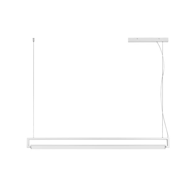 Nova Luce Line - lampe suspendue - 130 x 4,2 x 150 cm - 38W LED incl. - blanc sable