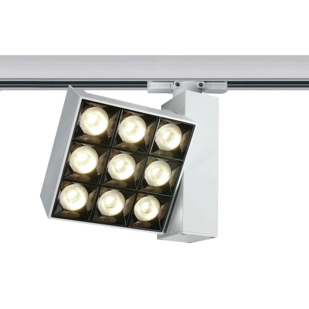 ONE Light Mirror Square - spot sur rail - système de rail triphasé - 11,9 x 11,9 x 14,8 cm - 30W LED incl. - blanc