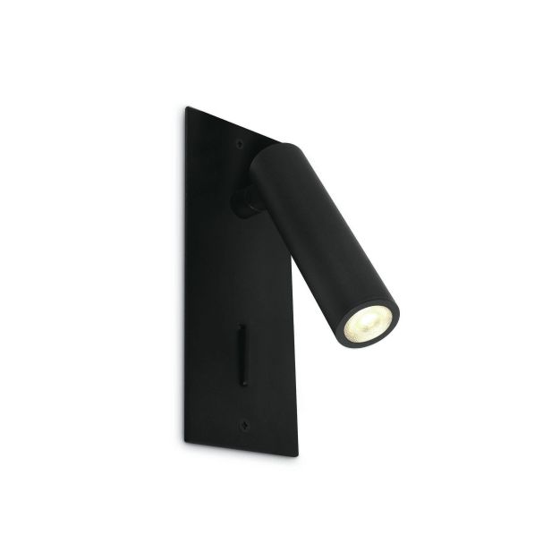 ONE Light Reading Spots - applique murale avec interrupteur - 6 x 4,7 x 15 cm - 3W LED incl. - noir