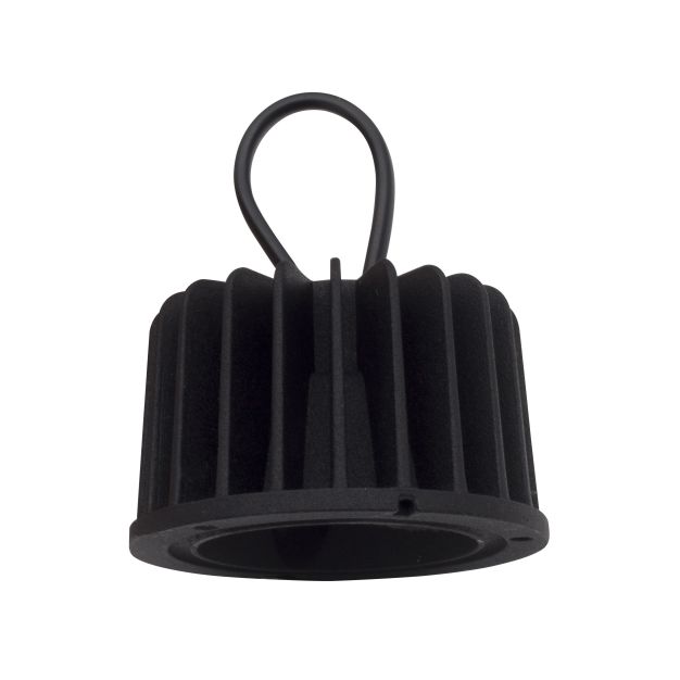 Nova Luce Cob - Module LED - Ø 6,3 x 3,8 cm - 10W LED incl. non-dimmersible - IP44 - noir - couleur de lumière blanc chaud