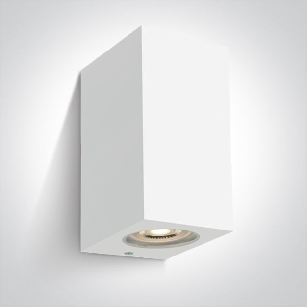 ONE Light GU10 Outdoor Cube Lights - applique murale - 9 x 7 x 16 cm - IP65 - blanc