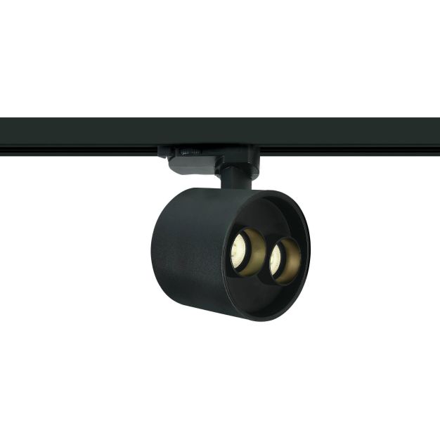 ONE Light Dark Light Tubes - spot sur rail - système de rail triphasé - Ø 9 x 7,3 cm - 12W LED incl. - noir