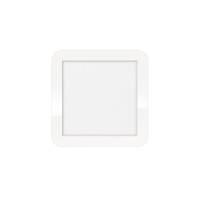 ETH Anne Square - plafonnier - 22,5 x 22,5 x 2,7 cm - 3 niveaux de gradation - 12W LED incl. - IP44 - blanc