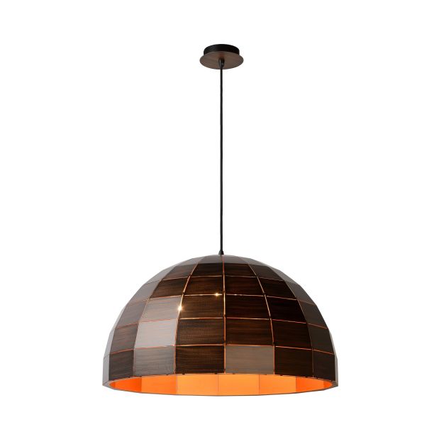 Lucide Ramona - lampe suspendue - Ø 60 x 165 cm - brun rouille