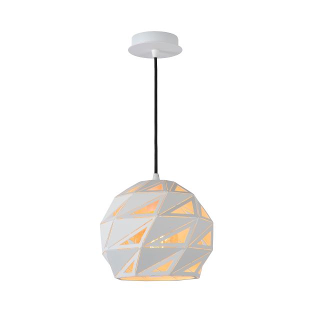 Lucide Malunga - lampe suspendue - Ø 25 x 150 cm - blanc