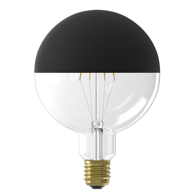 Calex Ampoule à filament LED plein verre - Ø 12,5 x 17,6 cm - E27 - 4W dimmable - noir