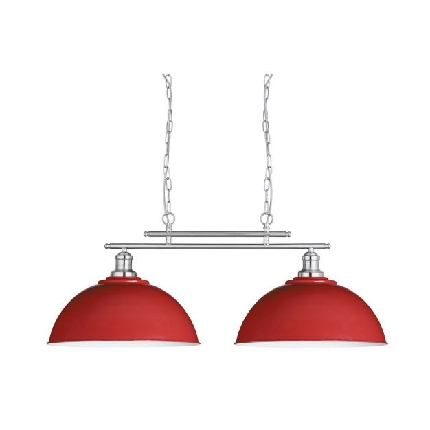 Searchlight Fusion - lampe suspendue - 82 x 34 x 88 cm - rouge brillant