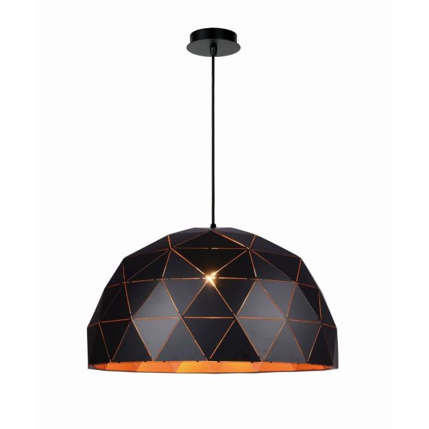 Lucide Otona - grande lampe suspendue - Ø 60 x 160 cm - noir