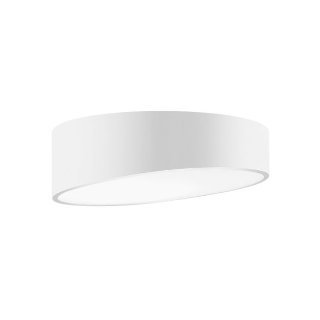 Nova Luce Maggio - plafonnier - Ø 40 x 12 cm - 30W LED incl. - blanc sable et blanc mat