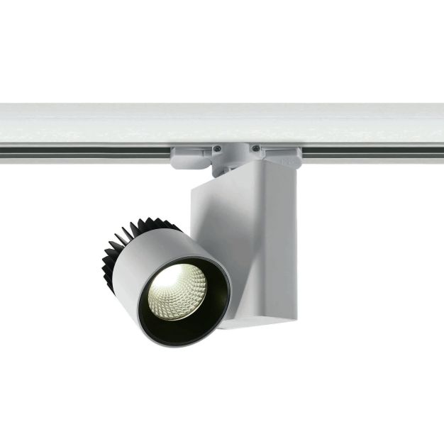 ONE Light COB Dark Light - spot sur rail - système de rail triphasé - Ø 6,5 x 10,5 cm - 10W LED incl. - blanc - couleur de lumière blanche