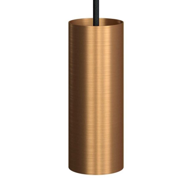 Creative Cables Tube - lampe suspendue 1L - Ø 12,5 x Ø 6 x 190 cm - bronze brossé