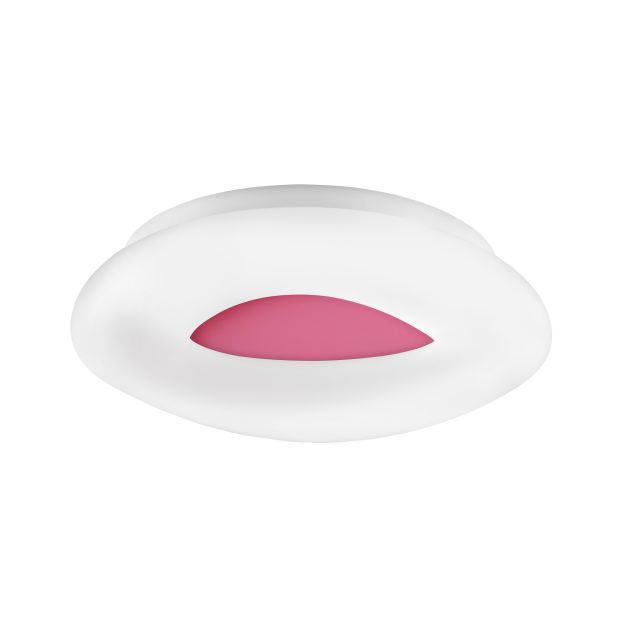 Nova Luce Cia - plafonnier - Ø 45 x 9,5 cm - 38W LED dimmable incl. - rose