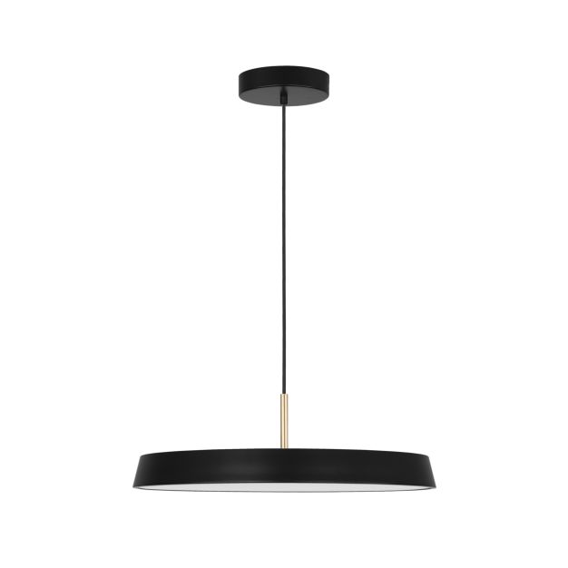 Nova Luce Vetro - lampe suspendue - Ø 50 x 120 cm - 41W LED incl. - noir mat