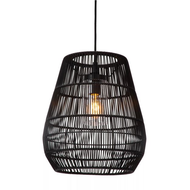 Lucide Nerida - lampe suspendue - Ø 35 x 389 cm - IP44 - noir