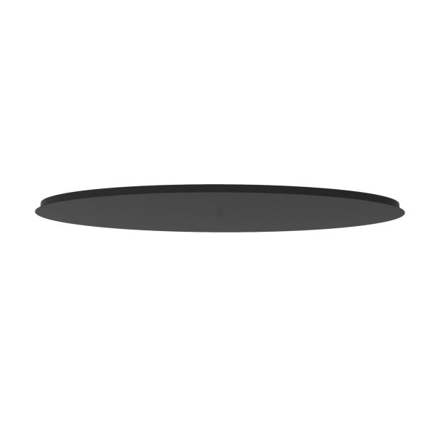 Artdelight Plate - plaque de plafond ovale extensible jusqu'à 10 lampes - 120 x 40 x 3 cm - noir