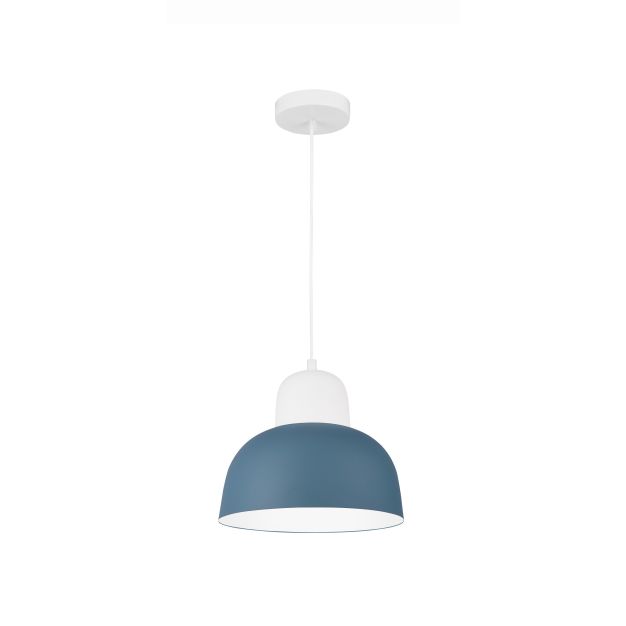 Nova Luce Victoria - lampe suspendue - Ø 26 x 120 cm - bleu et blanc