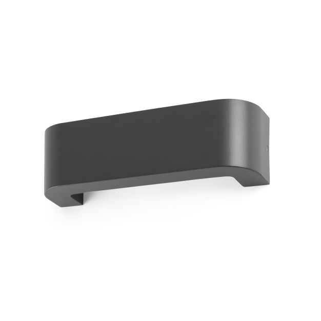 Faro Bracket - applique murale - 30 x 8 x 9 cm - 6W LED incl - IP44 - gris foncé