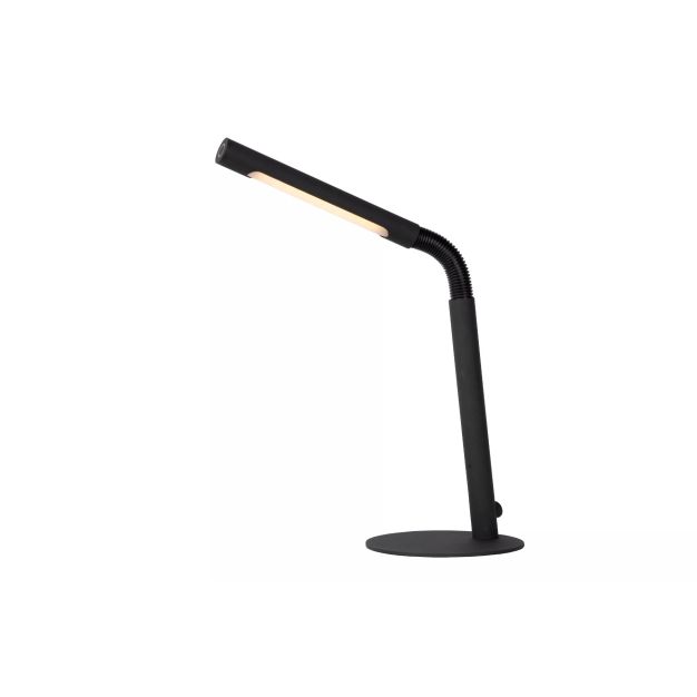 Lucide Gilly - lampe de bureau rechargeable - 29 x 15 x 49 cm - 3W LED dimmable incl - noir