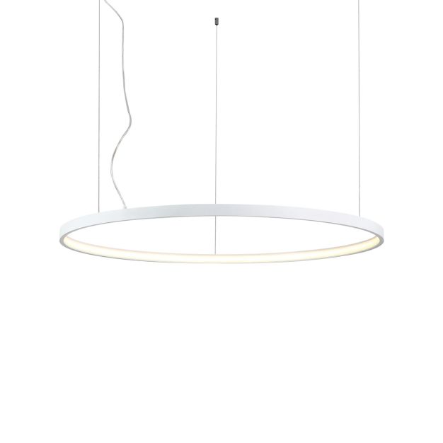 VK Lighting Circulus - lampe suspendue - Ø 92,2 x 200 cm - 42W LED dimmable incl - blanc