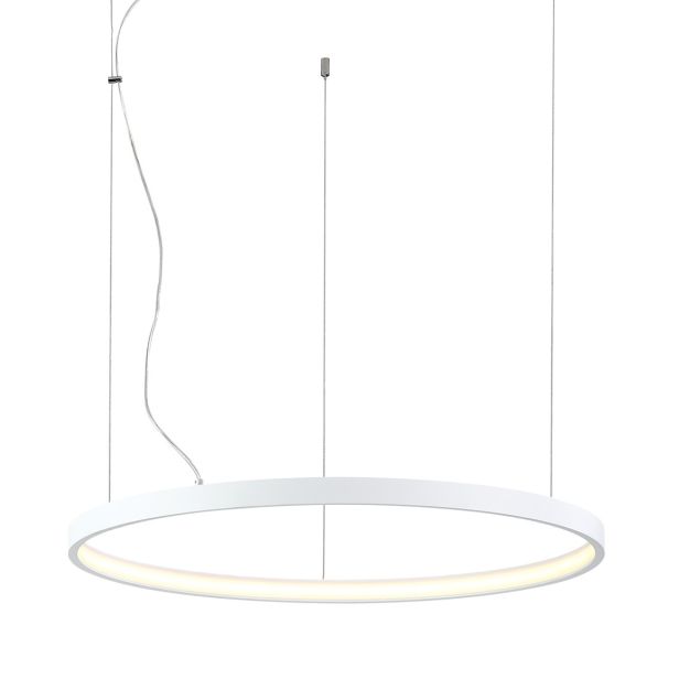 VK Lighting Circulus - lampe suspendue - Ø 65,9 x 200 cm - 30W LED dimmable incl - blanc