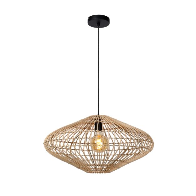 Lucide Magali - lampe suspendue - Ø 56 x 160 cm - brun clair