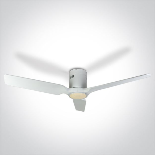 ONE Light White Body - ventilateur de plafond avec lumière et télécommande - Ø 132 x 27 cm - blanc