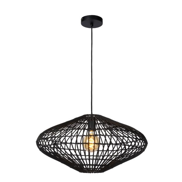 Lucide Magali - lampe suspendue - Ø 56 x 160 cm - noir